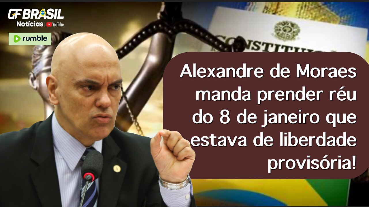 Alexandre de Moraes manda prender réu do 8 de janeiro que estava em