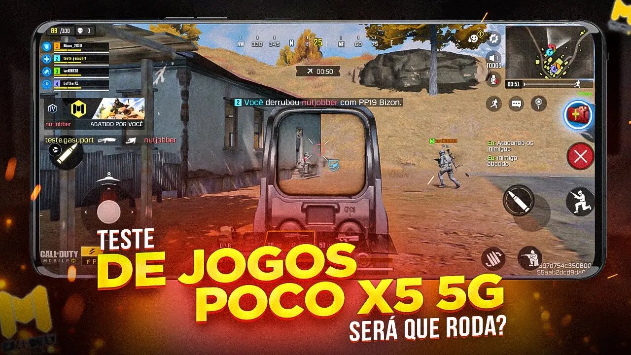 POCO X5 5G Teste de JOGOS COD Mobile será que roda liso