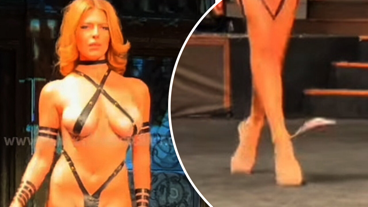 Duct Tape Bikini Model Suffers Wardrobe Malfunction On NYFW Runway