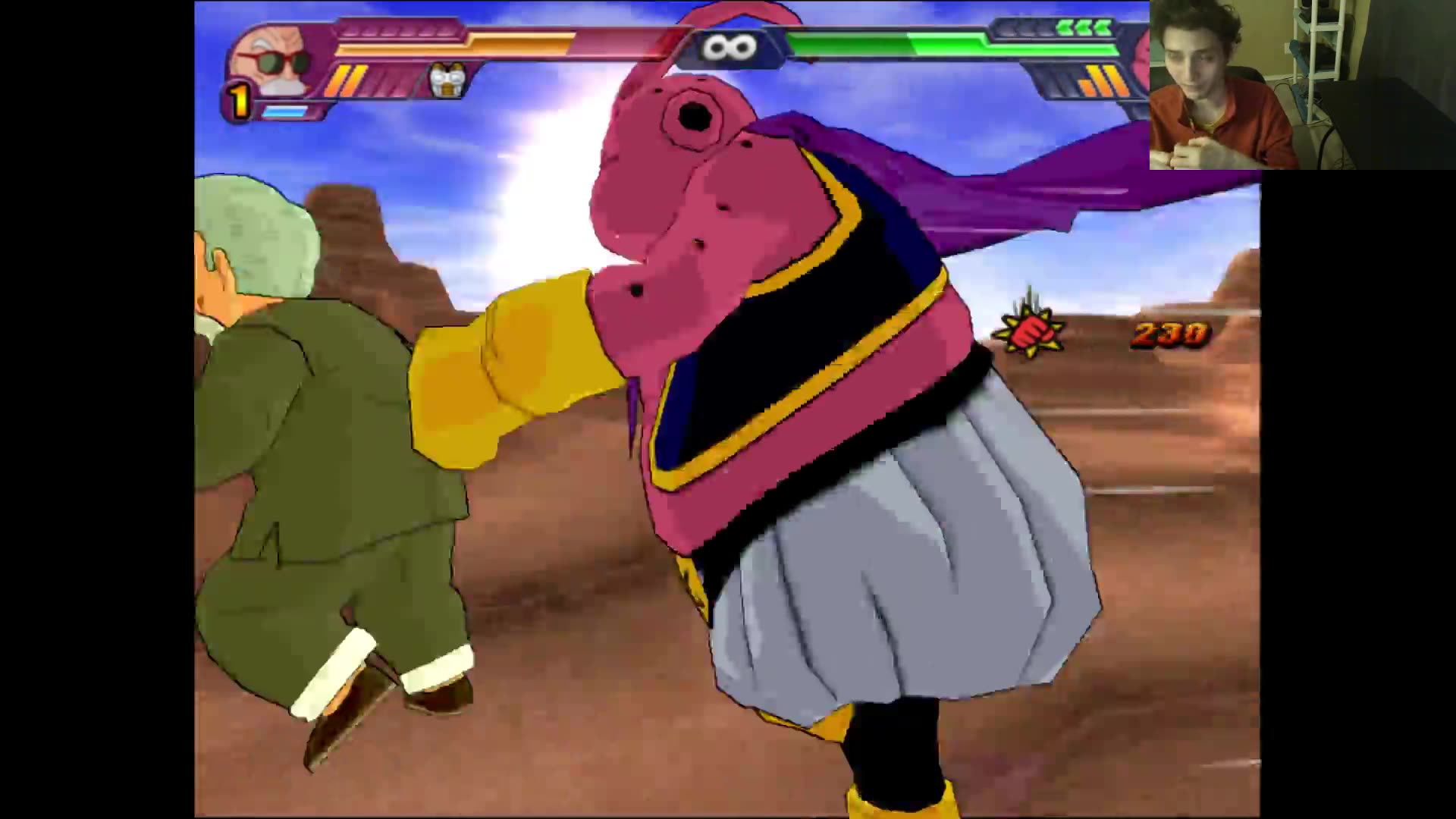 Majin Buu Vs Master Roshi In A Dragon Ball Z Budokai Tenkaichi Battle