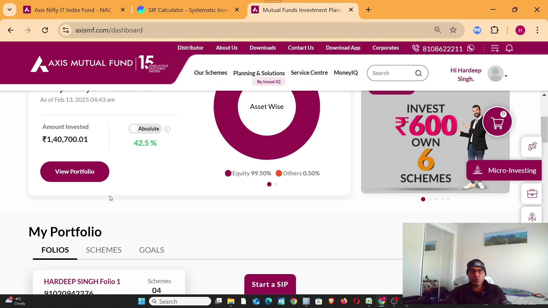 Weekly Sip Investing Axis Nifty It Index Mutual Fund To Make