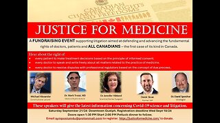 Justice for Medicine event defending the fundamental rights of doctors patients and ALL Canadians