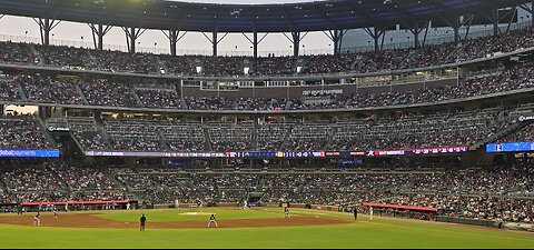 At Truist Stadium Atlanta Braves vs Washington Nationals playing National Anthem