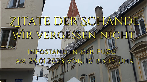 Zitate de Schande am 26.01.2023 in Kaufbeuren von 11 bis 13 Uhr.