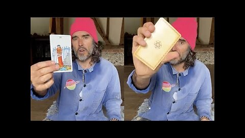 THE DUPING DELIGHT OF GOVERNMENT AGENTS! NEWLY BAPTIZED RUSSELL USING TAROT CARDS WEARING SATURN!