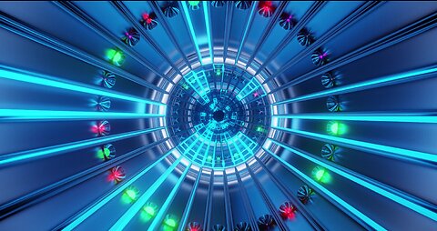 free tunnel lights motion vj loop 4k | 4k blue neon effect abstract tunnel live wallpaper