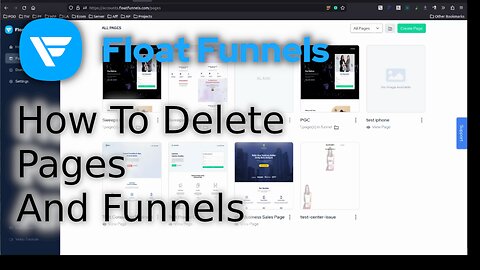 How To Delete Pages And Funnels in Float Funnels