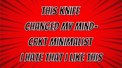 CRKT MINIMALIST BOWIE NECK KNIFE | I BLAME YOU WILL B