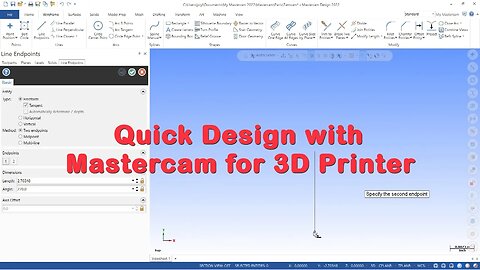 Designing and 3D printing a part using Mastercam