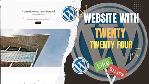 Watch this to make a website using twenty twenty four theme in wordpress