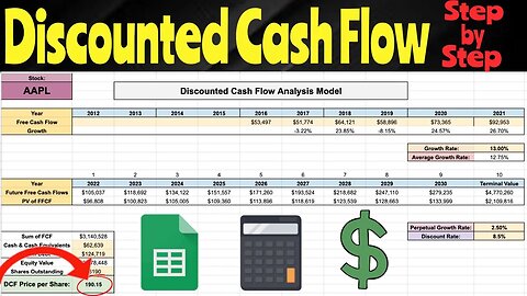 How to perform a Discounted Cash Flow Model Step by Step! (Intrinsic Value for Beginners)