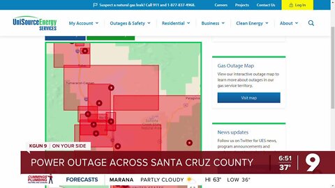 Several thousand lose electric service in Santa Cruz County Wednesday