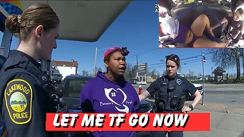 Wild Traffic Stop Black Woman Goes Berserk