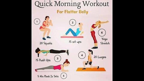 Quick morning workout for Flatter belly