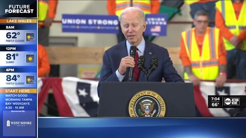 President Biden visits Tampa today to discuss Social Security, Medicare