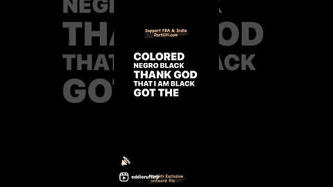 Thank God 🙏🏾 I am Black ! | by @PoRtCiTi (unheard exclusive snippet)