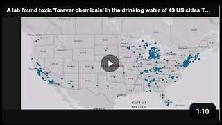 PFAS being found in 43 out of 44 drinking water samples taken from cities across the United States