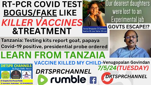 RTPCR#COVIDTESTFAKE#LIKEKILLERVACCINES#TANZANIAPROVES#SAVELIVES