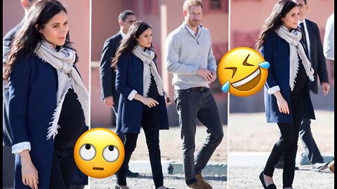 Magical Bump Moment in Morocco 🪄#HarryAndMeghan #MeghanMarkle #Pregnant