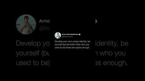 Develop Your Own IDENTITY | @ItsArnoVnm