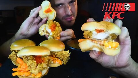 ASMR KFC CHEETOS CHICKEN SANDWICH with Gravy Dip! * No Talking * | Nomnomsammieboy