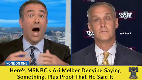 Here's MSNBC's Ari Melber Denying Saying Something, Plus Proof That He Said It