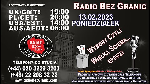 13.02.2023 - 19:00 - „Wybory czyli Wielka Ściema...” - EP05/23