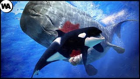 This is why killer whales are afraid of sperm whales