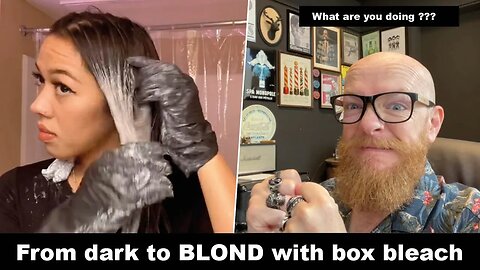 Hairdresser reacts to girl going from DARK to BLOND with BOX BLEACH - Hair Buddha Hair Fails