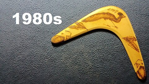 Emu Boomerang, GENUINE THROWING BOOMERANG, ABORIGINAL MADE, Australia, 1980s