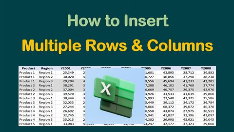 HOW TO INSERT MULTIPLE ROWS AND COLUMNS