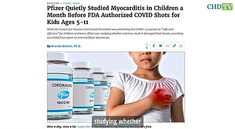 Pfizer Knew The Shots Caused Myocarditis