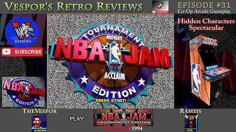 Retro Arcade Gameplay | NBA Jam TE - Arcade - Let's Play - | Hidden Characters Spectacular | Co-Op