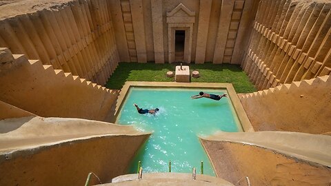 We Built The World's Most Amazing Underground Water Slide Park Villa Underground