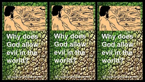 WHY DOES GOD ALLOW EVIL!