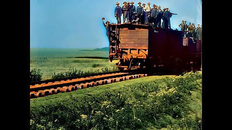 [1910] The Building of a Transcontinental Railway in Canada - 4k 60fps