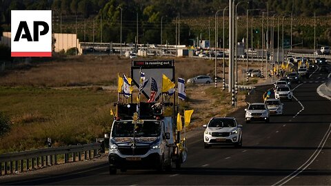 Relatives of Israeli hostages join vehicle convoy near Gaza border to demand release deal