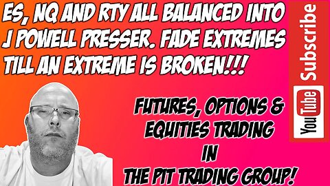 Balance J Powell Presser - ES E mini S&P500 NQ NASDAQ 100 Premarket Trade Plan - The Pit Day Trading