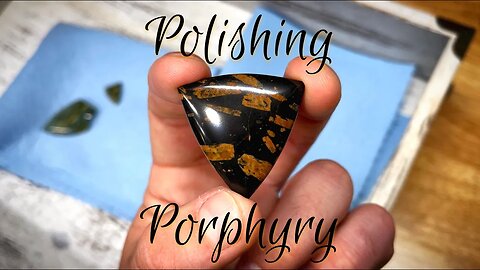 Porphyry Shield Cabochon // CABKING Lapidary (polishing rocks)