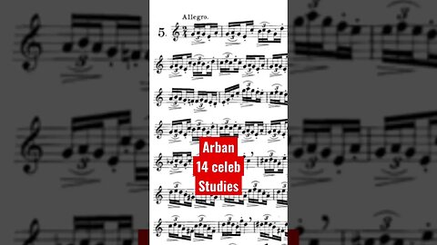 ARBAN 14 Characteristics Studies [05 - Allegro] - (Full with Piano accompaniment) #arban #trumpet