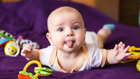 Funny Babies Playing With Water - Baby Outdoor Videos