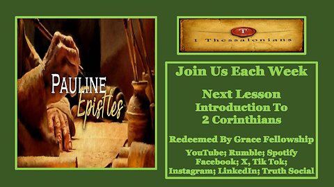 The Pauline Epistles - Introduction To 2 Corinthians