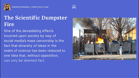 Audio Version of THE SCIENTIFIC DUMPSTER FIRE by Emmie Cromwell