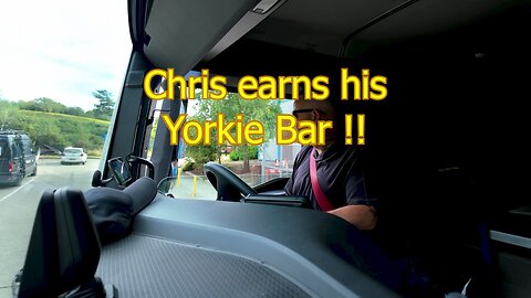 Chris earns his Yorkie Bar !