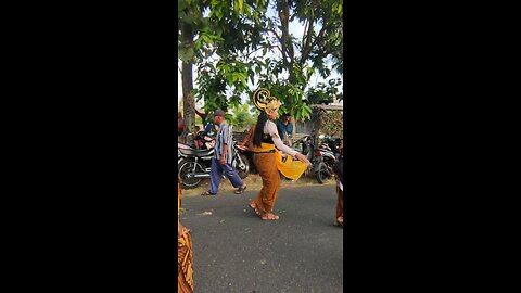 The cool carnival in Indonesia is very funny