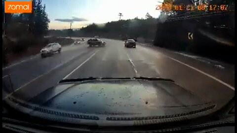 Storm chasing dashcam: Tornado crossing the highway! Laramie, Wyoming