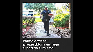 Policía detuvo a un repartidor y luego el mismo entregó el pedido pendiente