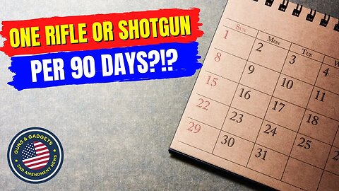 WHAT?!? ONE Rifle Per 90 Days?!?