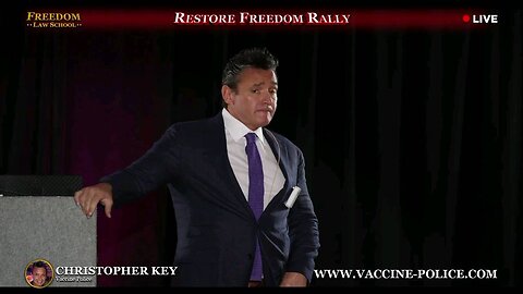 Christopher key aka (www.Vaccine-police.com ) speaking at the restore freedom rally