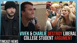 Vivek Ramaswamy & Charlie Kirk DESTROY Liberal Woman's Argument With LOGIC And FACTS